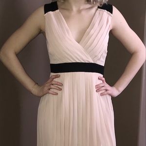 Chiffon pleated semi-formal dress